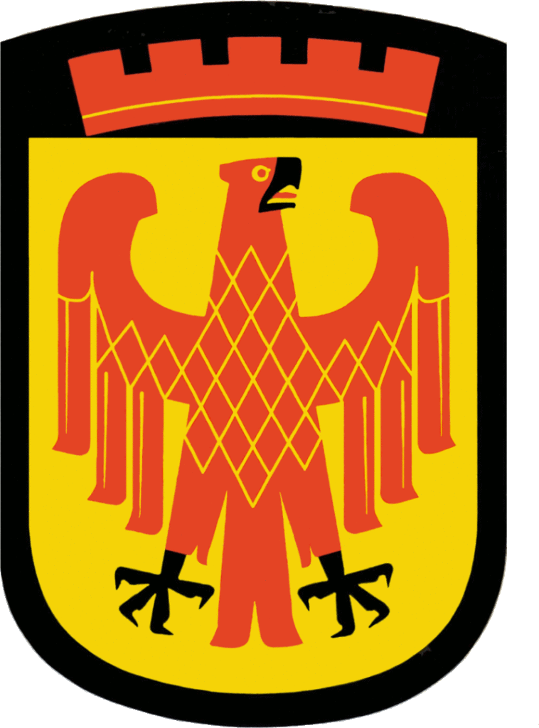 Der rote Adler auf gelben Grund ist das Stadtwappen von Potsdam.